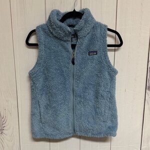 Patagonia Girls XL 14 Los Gatos Fleece Vest‎ Blue Full Zip EUC